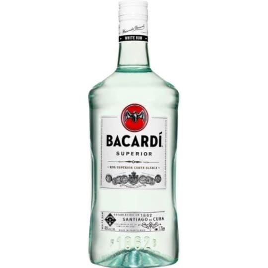 Bacardi Superior White Rum - 1.75L - A classic rum. Try it in cocktails that call for white rum such as the Cuba Libre, Daiquiri, Piña Colada, Mojito, and Bacardi cocktail.