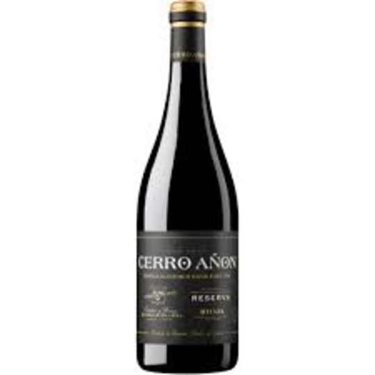 Cerro Anon Reserva - 750mL -  The Cerro Añon Reserva is tempranillo spiced with some mazuelo and graciano, traditional Rioja grapes. It is aged 20 months in barrels, most of which are American oak, then another 18 months in bottle. The result is a classical-style Rioja with deep fruit and strong oak influence. On first sip, it seems to be assessing your worthiness to drink it, but with a few hours of air — even the next day — it unfurls flavors of orange and tangerine over blackberries and plums. Carve the jamón and cue up Andrés Segovia on Spotify — this is classical Spain in a bottle." - The Washington Post