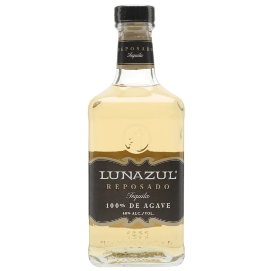 Lunazul Tequila Reposado - 750mL - Mexico- Aging in American oak imbues this tequila with the layers of semi-sweet vanilla, fruit and spice while maintaining the classic, earthy agave taste and leading to a smoky finish. Made from 100% Blue Agave.