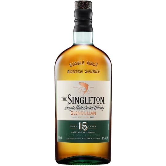 The Singleton Glendullan Distillery 15 Year Old Whiskey Scotch - 750mL - Glen Ord - 15 Year Old | Single Malt Scotch Whisky. Glen Ord is one of three distilleries (along with Dufftown and Glendullan) which use The Singleton brand. The 15 Year Old is rich and complex with notes of ginger, vanilla and melon.