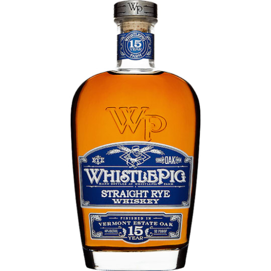Whistlepig 15 Year Old Vermont Oak Finish Whiskey Rye - 750mL Whistlepig 15 Year Old Vermont Oak Finish Whiskey Rye - 750mL - The Vermont Estate Oak Rye is a highly matured rye whiskey aged for 15 years, and finished in custom charred barrels made from Vermont White Oak trees logged on The WhistlePig's Farm. The WhistlePig 15 Year Old Vermont Estate Oak Rye Whiskey has a 100% rye mash bill and is 92 proof.