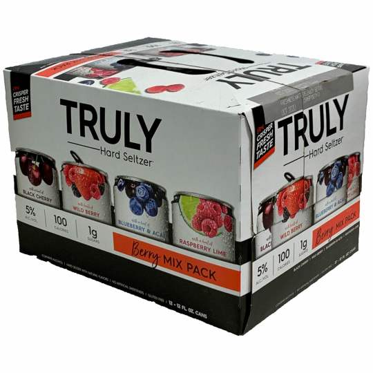 Truly Hard Seltzer Berry Mix Pack Spiked & Sparkling Water Massachusetts - 12 Cans/ 12 oz Truly Hard Seltzer Berry Mix Pack Spiked & Sparkling Water Massachusetts - 12 Cans/ 12 oz -