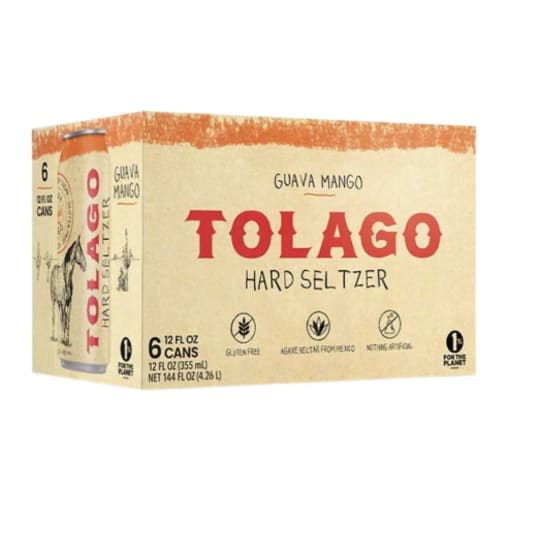 Tolago Hard Seltzer Guava Mango - 6 Cans/ 12oz - 
