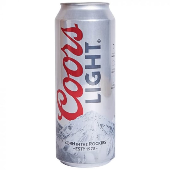 Coors Light Lager Beer - 1 can / 24oz - 