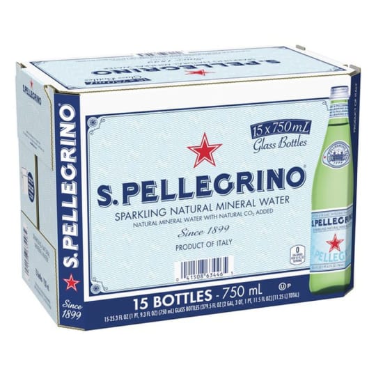 San Pellegrino Sparkling Water - 15x 750ml Bottle - 