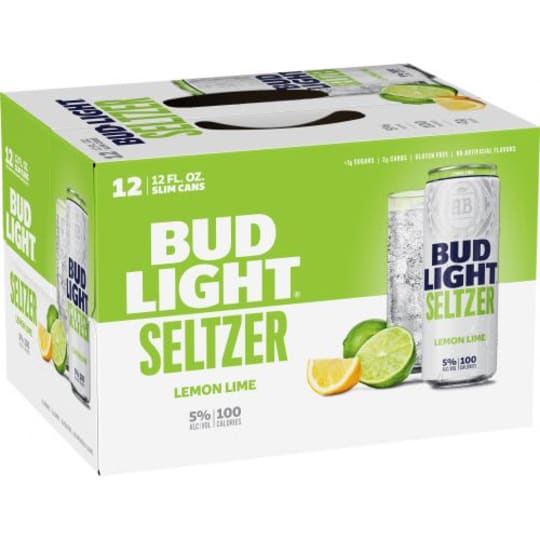 Bud Light Seltzer Lemon Lime - 12x 12oz Cans - 