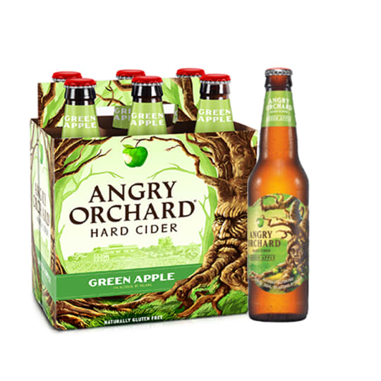 Angry Orchard Green Apple 6 x 12oz Bottles - Contains 5% alcohol.