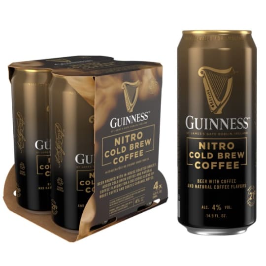 Guinness Nitro Cold Brew Coffee Stout 4 Pack 14.9oz Cans Delivery in