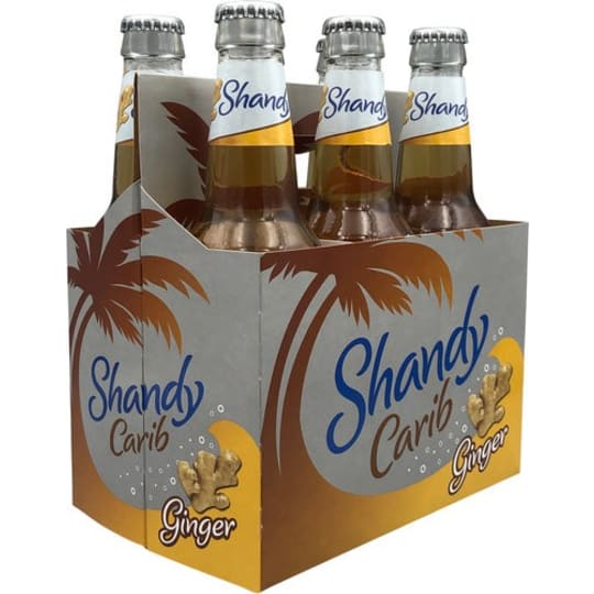 Shandy Carib Ginger 6 x 12oz Bottles - A blend of lager beer with natural ginger flavour & caramel flavor. ABV 1.2%