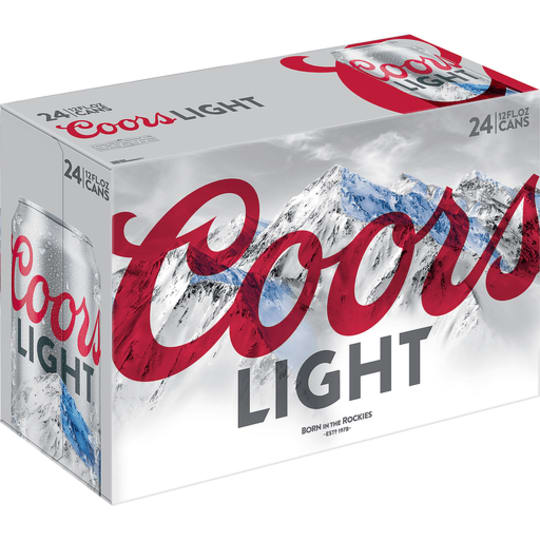 Coors Light Lager Beer - 24 cans / 12oz - A premium light beer with 105 calories per 12-ounce serving.