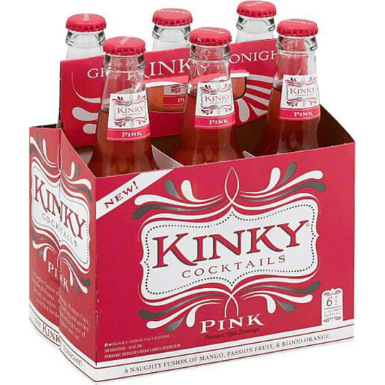Kinky Pink Cocktails - 6 bottles / 12oz - An irresistible combo of mango, passion fruit and blood orange flavors that's so-good-it's-naughty