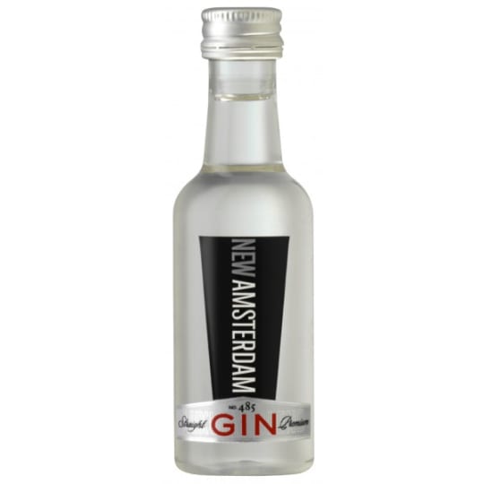 New Amsterdam Gin - 12 bottles / 50mL - New Amsterdam Gin is uniquely distilled with flavors of orange, lime, vanilla, and a hint of traditional juniper and anise. With a smooth finish, this versatile classic can be enjoyed straight, or as a part of classic cocktails, such as gin and tonic or a martini. This award winning gin has received 95 Points from The Tasting Panel, 2017. New Amsterdam Gin is a modern take on the 400-year tradition.