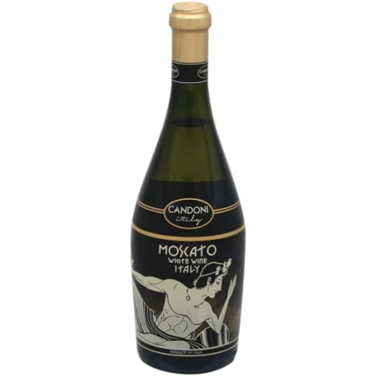 Candoni Moscato - 750mL - Our semi-sparkling Moscato is very fruity and fragrant.  Its sweetness and acidity are perfectly balanced by its low alcohol content. Pairs well with cheese, desserts, ice cream, and fruit. Also stands well alone as an aperitif. Serve chilled.