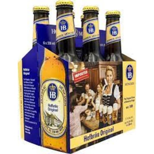 Hofbrau Original 6 Pack Bottles - Its refreshing bitter flavor and alcoholic content of around 5.1 volume have made it famous worldwide. A Munich beer with character.