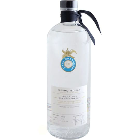 Casa Dragones Tequila Joven-750ml - Hailed as the world's finest sipping tequila for its complex, smooth taste. Handcrafted in small batches, limited edition. Rare, 100% Blue Agave Joven Tequila, a gentle blend of silver tequila with a hint of extra anejo. Clean taste with hints of vanilla and spiced undertones.