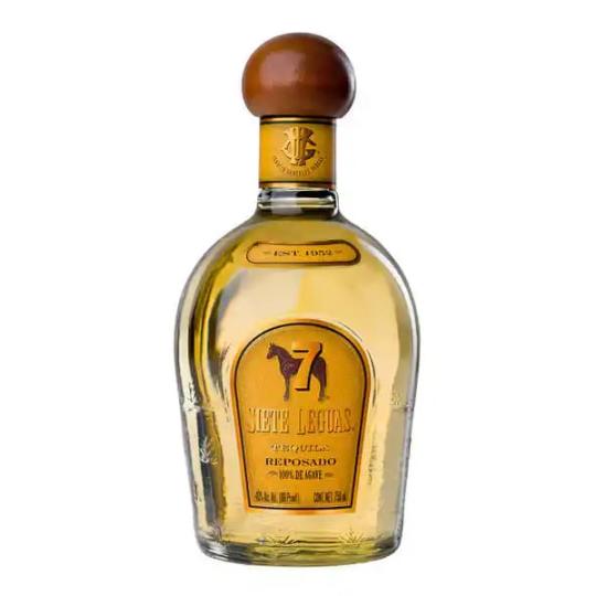 Siete Leguas Tequila Reposado - 100% agave aged 8 months in white oak barrels. Its straw- like color shimmers with golden and emerald hues as its bold body coats the glass. The floral scent of orange blossom, cherry fruit note, raw and cooked agave mellowed in oak barrel sculpt this tequila’s personality and fill the senses. The intense and full flavor of its agave personality reminisces the sweetness of nectars to the palate.