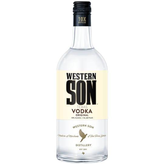 Western Son Texas Vodka - 1.75L - Western Son Texas is a clear, grain-based vodka made by the distillation of fermented corn. Corn Vodkas are commonly produced in North America.