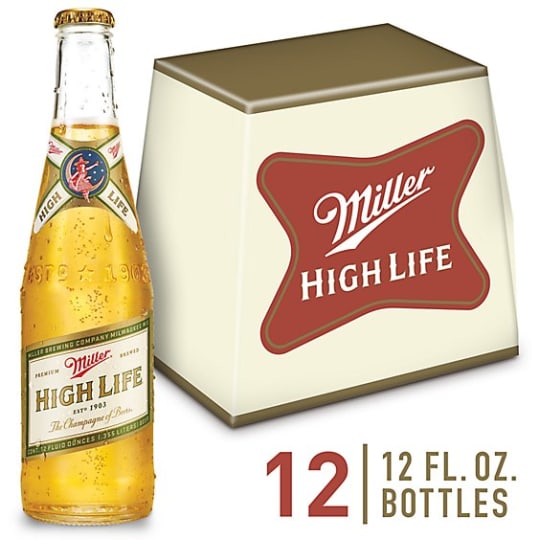 Miller High Life 12 x 12oz Bottles - 