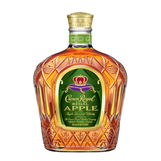 Crown Royal Regal Apple Flavored Whisky - 375mL - Unwind in luxury with a glass of Crown Royal Regal Apple Flavored Whisky. Infused with regal gala apples and hints of caramel and spice, our 70 proof whisky provides a refined, crisp taste. Made with the signature smoothness of traditional Crown Royal and matured to perfection, our apple flavored whisky will enhance any cocktail party or celebration. Simply mix with cranberry juice and pour over ice for a refreshing tasting Crownberry Apple cocktail. First created in 1939 as a gift for the king and queen of England, a Canadian entrepreneur created a blend of 50 whiskies and wrapped a bottle in a regal purple bag with gold stitching. Affectionately named "Crown Royal", our whisky maintains the integrity and quality of our process today as it was first presented to English royalty. Blended with 50 distinct whiskies, Crown Royal assures decadence in every bottle of our signature whiskies. Please drink responsibly.