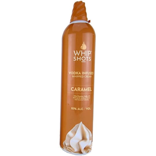 Whip Shots Caramel 375ml - Vodka Infused Whipped Cream. Cardi B's Whip Shots.