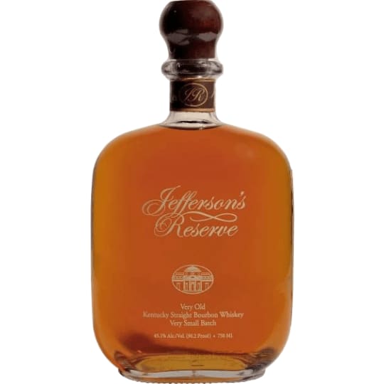 Jefferson's Reserve Whiskey Bourbon - 750mL - This small batch blend of mature bourbons exhibits incredible nuance and complexity of flavors that only a masterful blender can unlock. The end result is a big, sophisticated bourbon whiskey with a bold, substantial palate and a long, delicious finish.