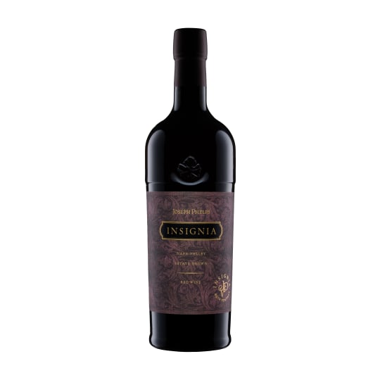 Joseph Phelps Insignia '16 - 750mL - Very deep garnet-purple in color...sings of fragrant lilacs, chocolate covered cherries, underbrush and charcuterie with a core of crushed black currants, black raspberries, chocolate box and red currant jelly.