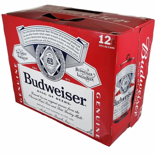 Budweiser Lager - 12 cans / 12oz - An iconic beer, Budweiser Lager is medium-bodied and full of flavour. Fresh rice and carefully filtered water combine with premium barley malt, a blend of exceptional hop varieties, and traditional Beechwood ageing technqiues to give Budweiser it's unique American flavour.