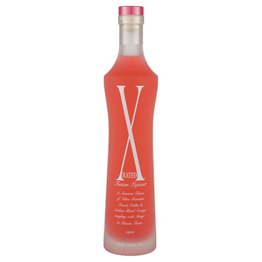 X Rated 750ml - Liqueur. Fusion Liqueur. A sensuous fusion of ultra premium French vodka & Sicilian blood orange mingling with mango & passion fruits.