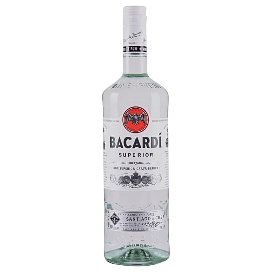 BACARDI SILVER SUPERIOR RUM 1.0L - 