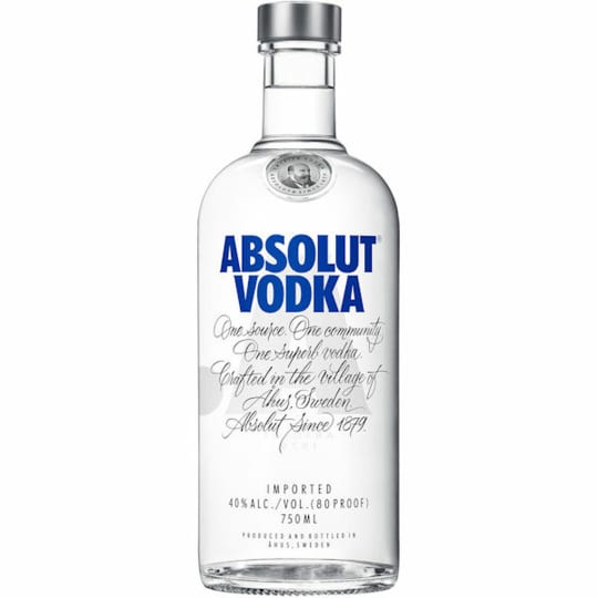 ABSOLUT 80 PROOF VODKA 750ml - 