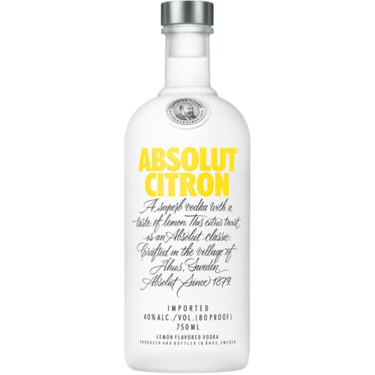 ABSOLUT CITRON VODKA 750ml - 