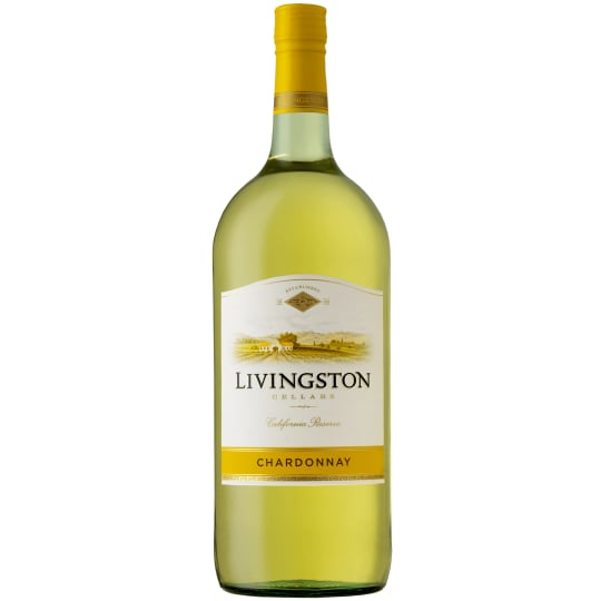 Livingston Chardonnay - 1.5L - Livingston Cellars Chardonnay is made in a lighter style with an emphasis on crisp, refreshing notes of fresh citrus. This California white wine pairs perfectly with chicken or fish. With a smooth, clean finish, this Chardonnay wine is best served chilled. Well balanced and easy to enjoy, Livingston Cellars offers affordable award winning wine that consistently exceed expectations.