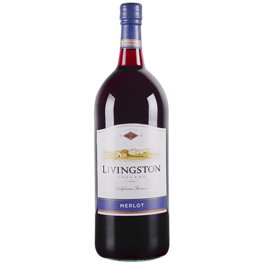 Livingston Merlot - 1.5L - Not as full-bodied as Cabernet, not quite as fruity as Chianti, our Merlot delivers rich flavors of ripe raspberry and cherry, wrapped in a velvety softness that give it a character and quality all its own.