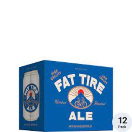 Fat Tire 12 Pack 12oz Cans - Fat Tire is the easy-drinking Amber Ale born in Colorado from New Belgium Brewing Company. 5.2% ABV.