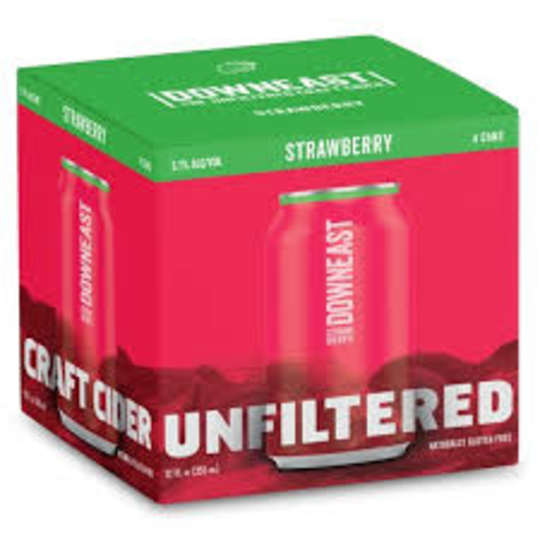 Downeast Strawberry 4 Pack 12oz Cans - 