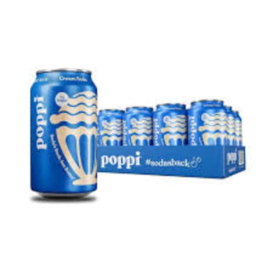 Poppi 12 Pack Cans Cream Soda - 