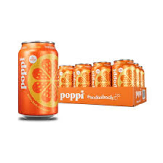 Poppi 12 Pack Cans Orange - 