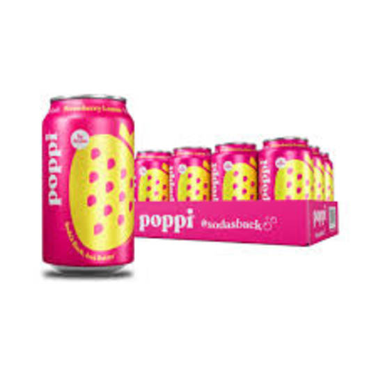 Poppi 12 Pack Cans Strawberry Lemon - 