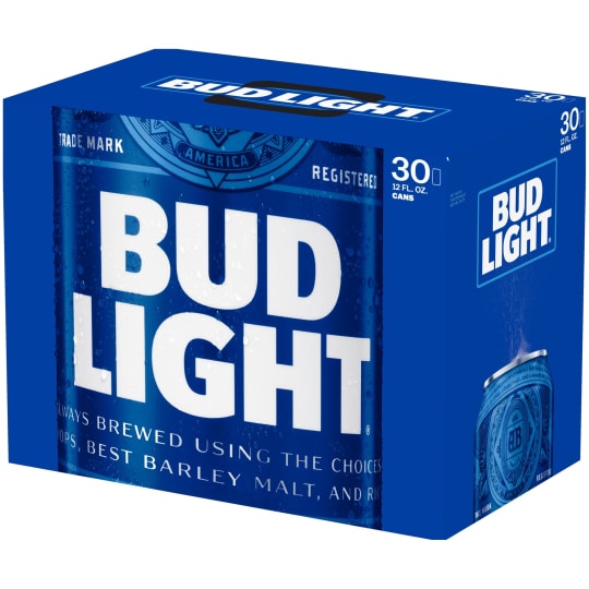Bud Light 30pk 12oz cans - 