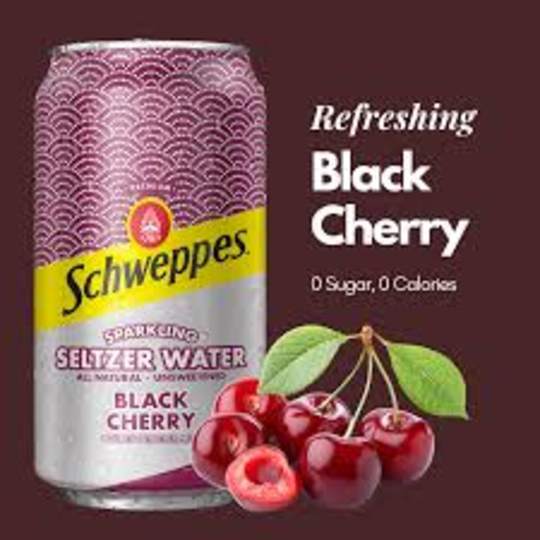 Schweppes Black Cherry Seltzer 12pack Cans - 