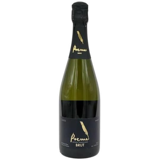 Poema Cava Brut - 750mL - Poema Cava Brut is a traditional Spanish sparkling wine made using the méthode traditionnelle, typically from native grapes such as Macabeo, Parellada, and Xarel·lo. It opens with crisp notes of green apple, citrus, and pear, along with subtle almond and light brioche, leading to a dry, refreshing palate with fine bubbles.  It stands out as a classic expression of Cava, offering clean structure, bright acidity, and reliable everyday versatility at an approachable value.