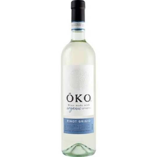 OKO Pinot Grigio - 750mL - OKO Pinot Grigio is an organic white wine from Italy with a fresh, approachable style. It offers bright notes of green apple, pear, citrus, and white flowers, balanced by crisp acidity and a clean, refreshing finish.  Light-bodied and easy-drinking, it's a versatile everyday Pinot Grigio that pairs well with seafood, salads, light pasta dishes, or enjoyed well chilled on its own.