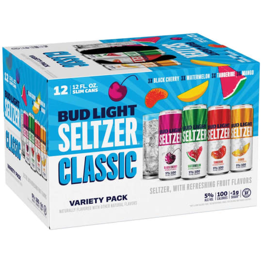 Bud Light Classic Edition Seltzer - 12 cans / 12oz - For those anytime easy drinking occassions. We'd put it up against any other seltzer out there! Made with pure cane sugar, sparkling water, and a hint of natural fruit flavors.