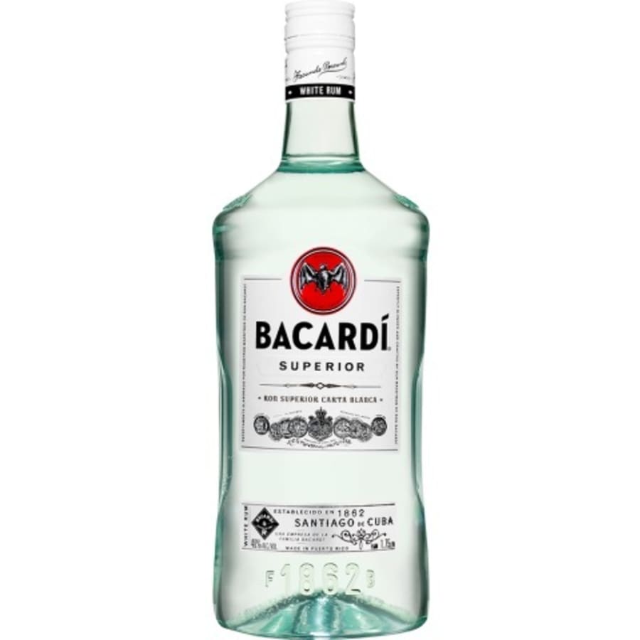 BACARDI RUM SILVER GLASS 1.75L - 