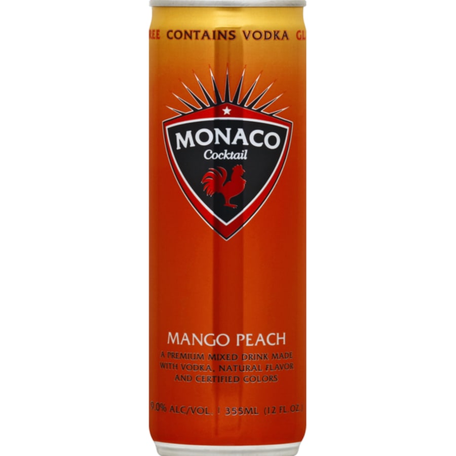 Monaco Mango Peach 12 oz can - 