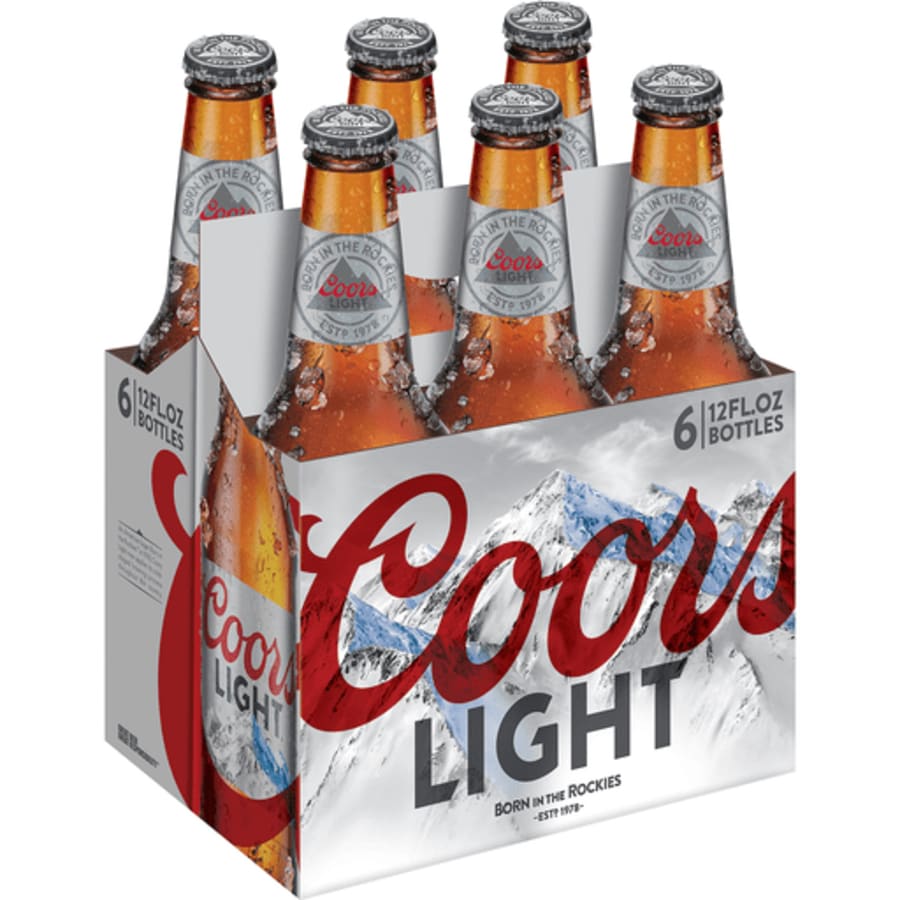 Coors Light 6 pack 6 pack bottles - 