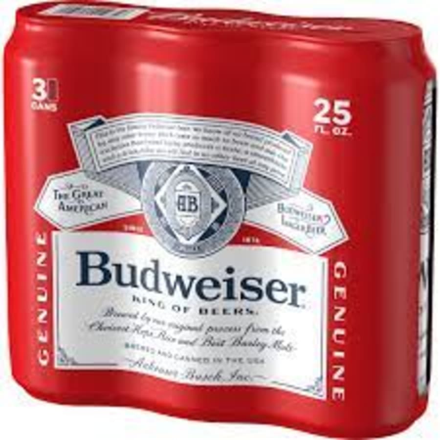 Budweiser 3 pack 3 pack cans - 