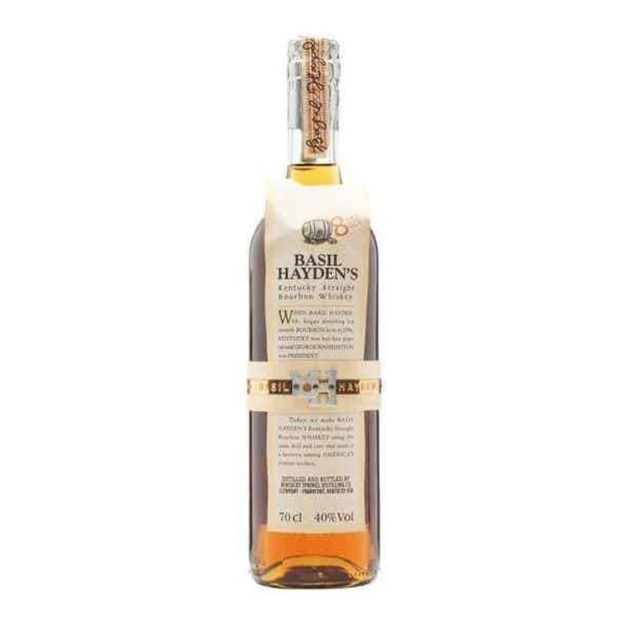 Basil Hayden's 8-Year-Old Kentucky Straight Bourbon Whiskey 750 ml - Basil Hayden's 8 Year Bourbon is artfully-aged high rye bourbon with a complex character. Oak, char, vanilla and spice come together in a masterwork.