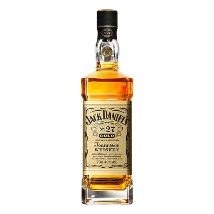 Jack Daniel's No. 27 Gold 750 ml - Jack Daniel's No. 27 Gold mellows the traditional recipe by twice barreling and charcoal filtering. It's finished in maple barrels to get that sweet southern style.