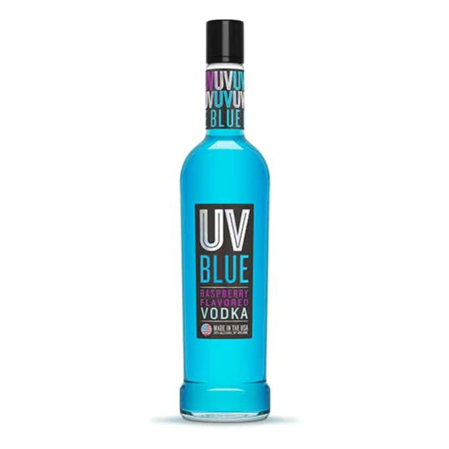 UV Blue Raspberry Vodka 750 ml - UV Blue Raspberry Vodka packs a punch with vine-ripened raspberries infused in its innovative corn-based vodka.